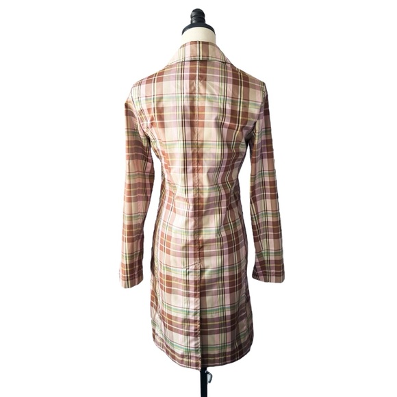 Gap Pastel Plaid Lightweight Trench Coat Jacket | XS - Picture 4 of 10